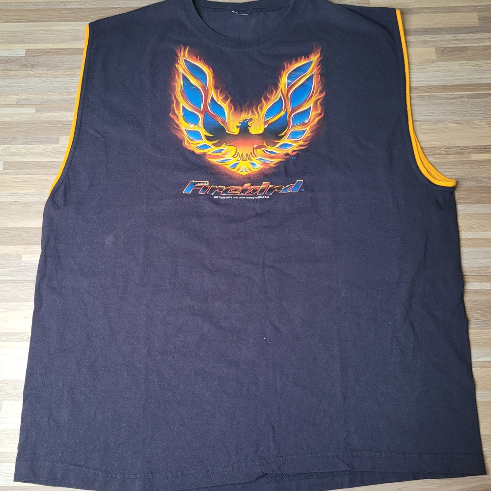Navy Blue Mens 2X‎ Firebird Graphic Tank Top